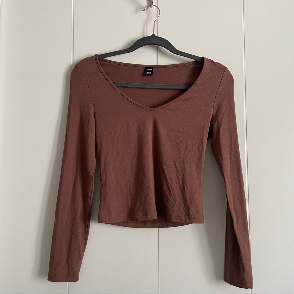 3/$25 Brown V neck Longsleeve